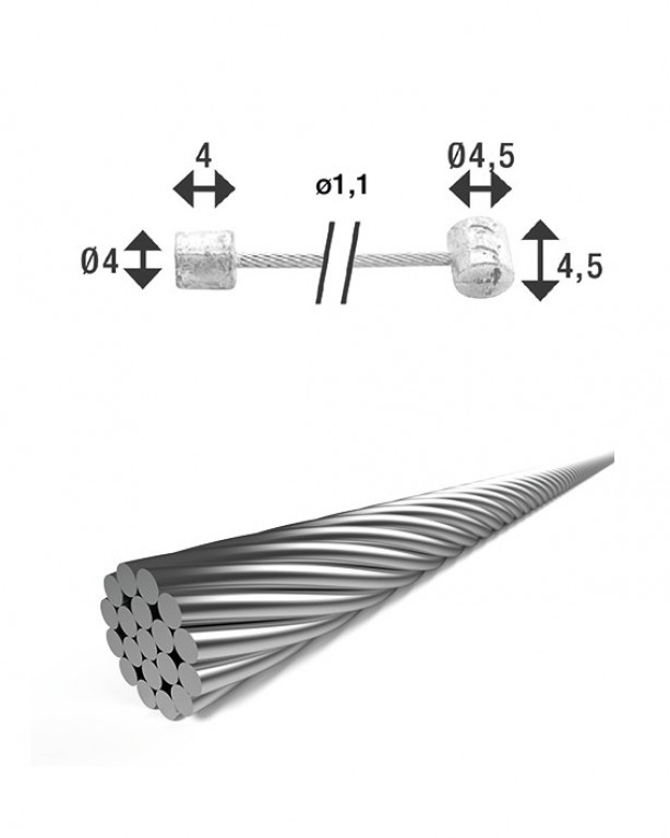 KABEL XLC VERS BINNEN 2.50 2 NIPP SHX15