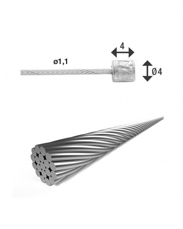 KABEL XLC VERS BINNEN 3.00 RVS SHX17
