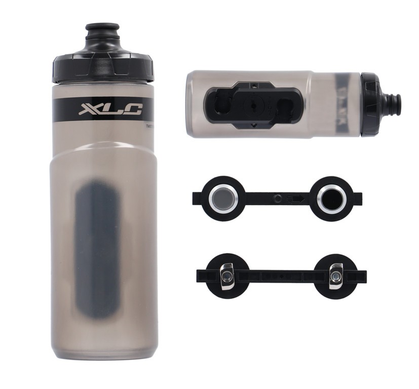 BIDON XLC FIDLOCK M/ADAPT 600ML TRANS MRS05