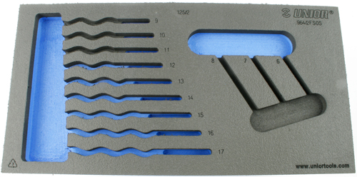GRS UNIOR INLAY FOAM RING/STEEKSLEUTELSET LEEG