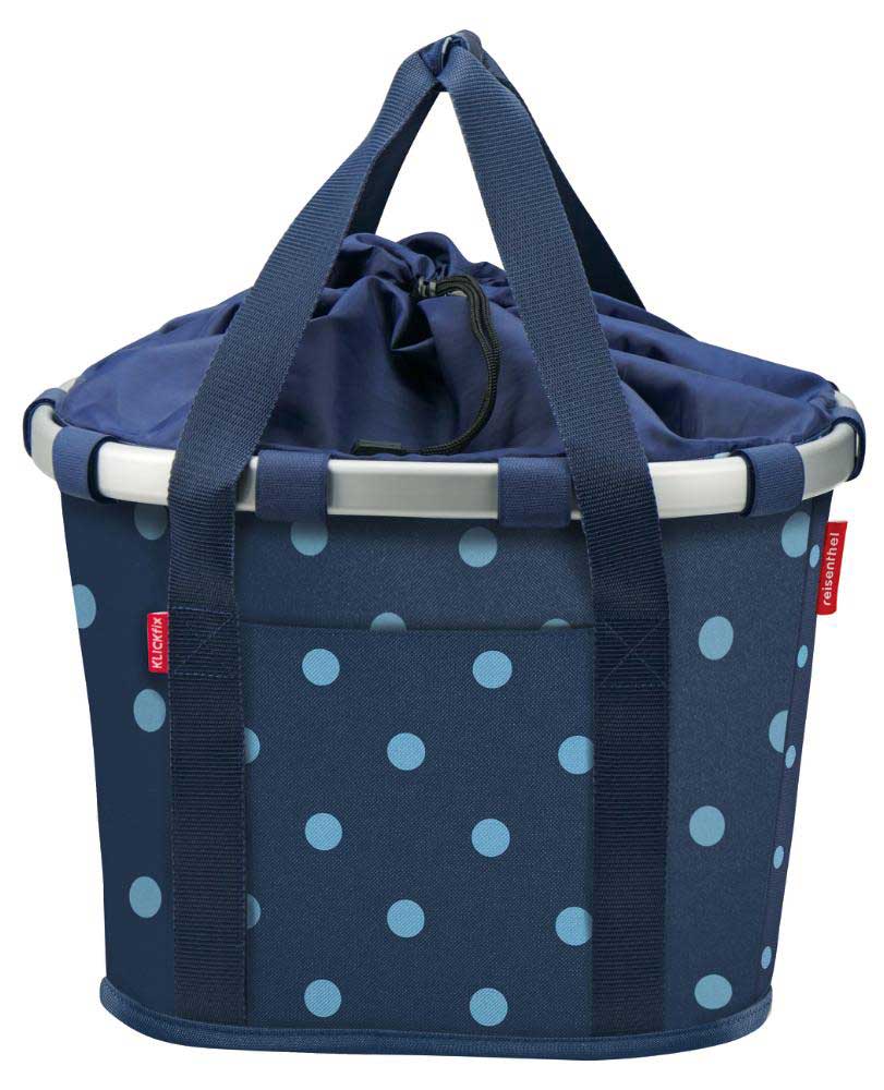 MANDTAS KLICKFIX BIKEBASKET MIXED DOTS BLUE 15L