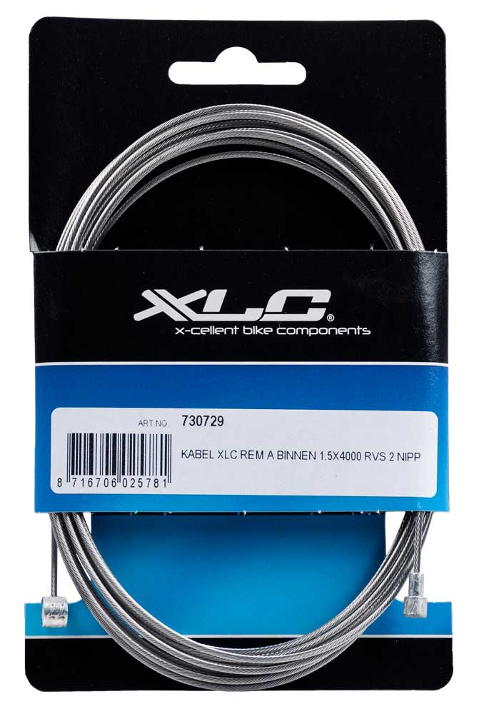 KABEL XLC REM A BINNEN 1.5X4000 RVS 2 NIPP