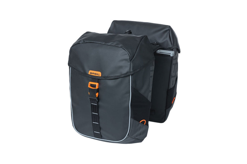 Photo - Sacoche arrière Basil Miles MIK noir/orange 34 L