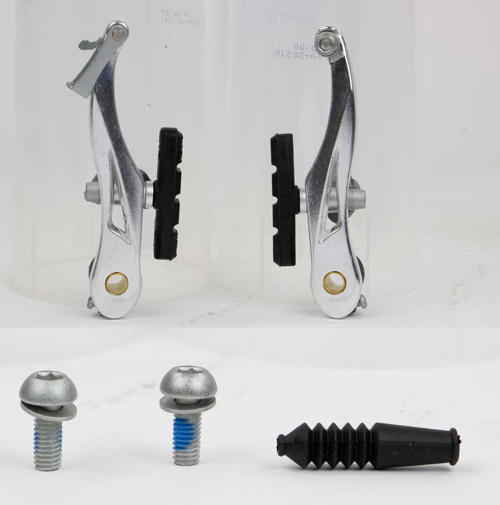 REMSET V OF A LOEKIE V-BRAKE ZILVER